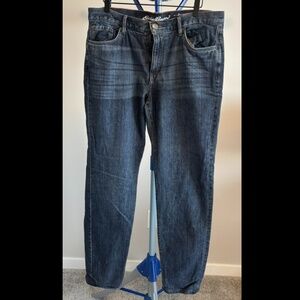 Eddie Bauer Flannel-Lined Boyfriend Jeans | Women's Size 10 | Medium-Dark Wash